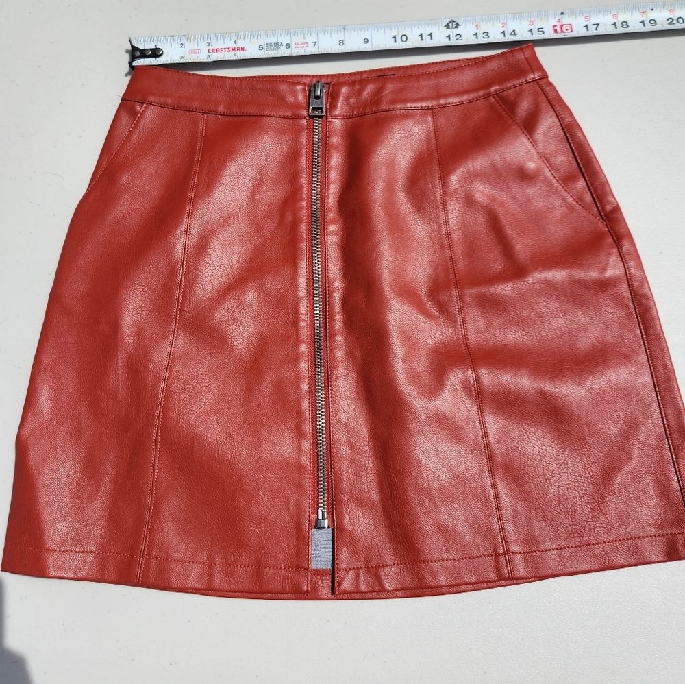 Faux leather skirt
